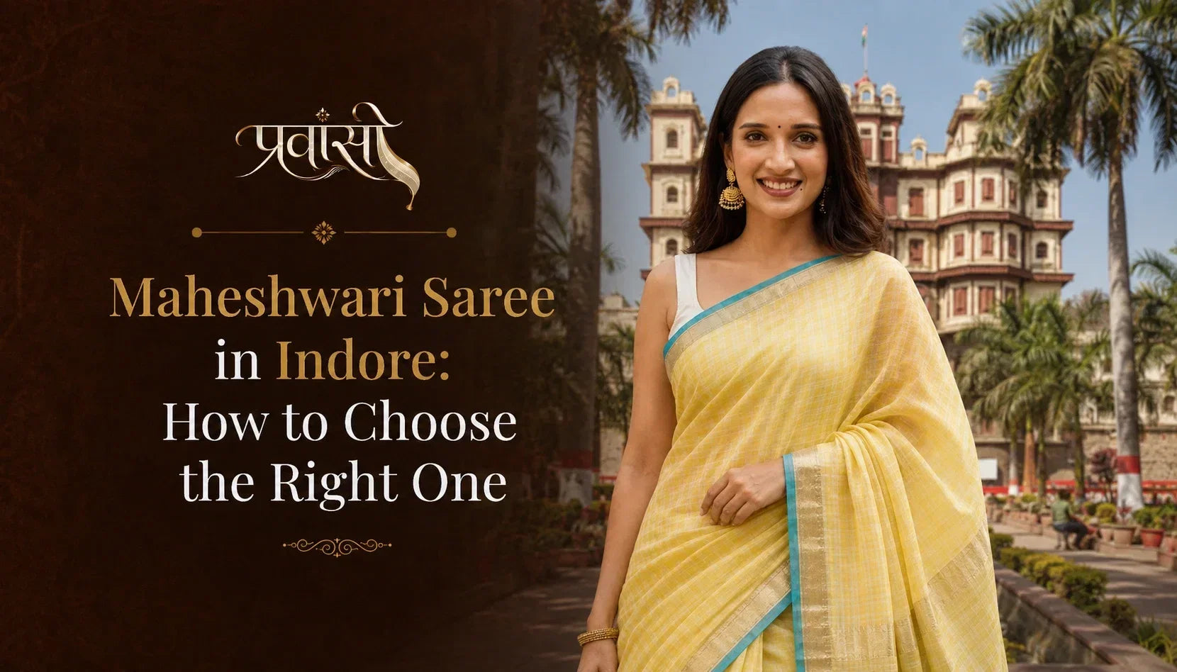 Maheshwari saree in Indore featuring zari, buttidar, palledar and checked designs