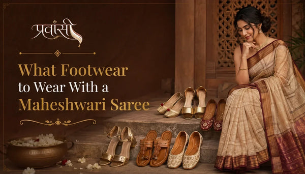 What Footwear to Wear With a Maheshwari Saree
