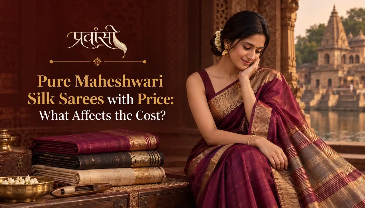 Pure Maheshwari silk saree with price guide