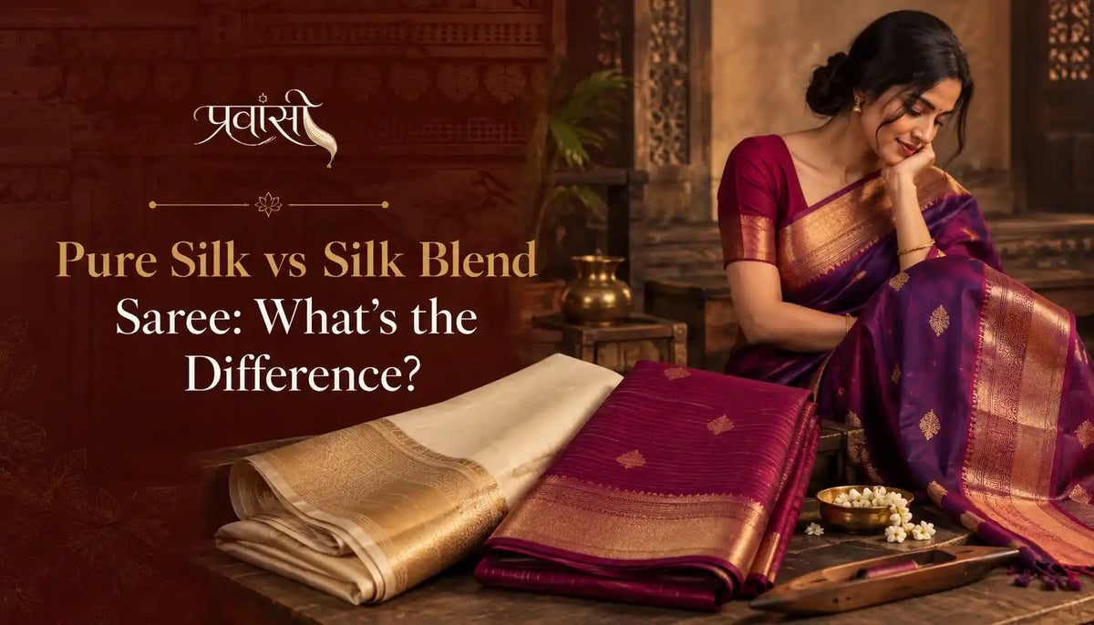 Pure silk vs silk blend saree comparison