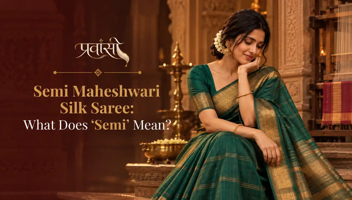 Semi Maheshwari silk saree fabric and buying guide